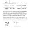 Extrakt z huby BIO Agaricus - certifikát